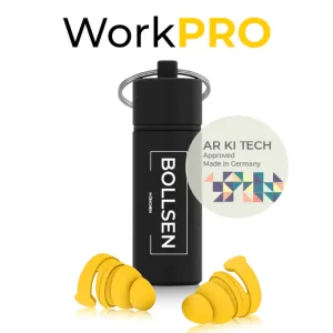 BOLLSEN WorkPRO Earplugs with AR KI Tech Measuring - Industry, Construction Work, Crafting, Lawn Mowing, Plumbing, Gardening, DIY