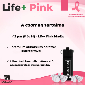 BOLLSEN Life+ Pink Edition earplugs – comfort and noise protection