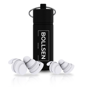 BOLLSEN Life+ Pink Edition füldugók alumínium hordtokkal – újrafelhasználható füldugók alváshoz